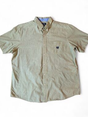 Chaps Vintage Men's Short-Sleeve Button-Down Shirt - Yellow Check